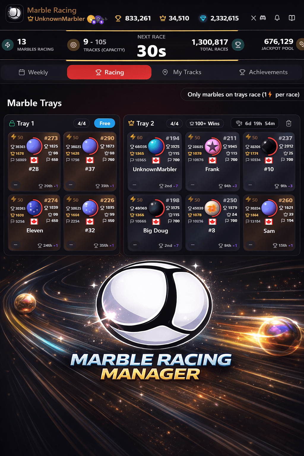Marble Racing Manager